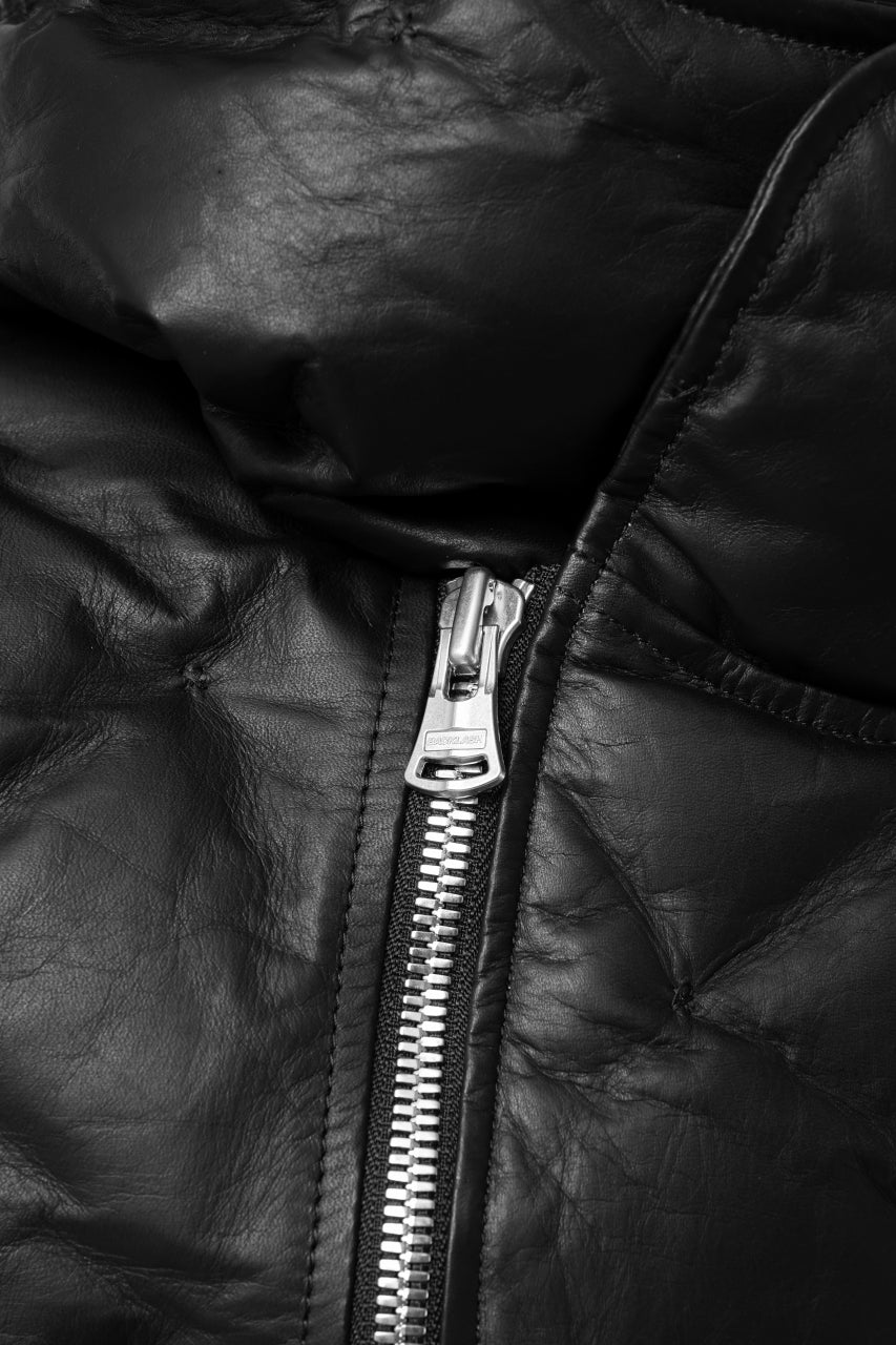 画像をギャラリービューアに読み込む, ISAMU KATAYAMA BACKLASH HOODED DOWN JACKET / LUXURY STEER + POLISH WHITE GOOSE (BLACK)