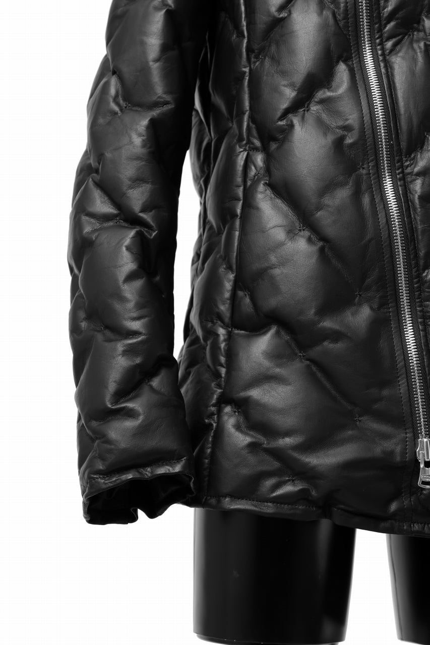 画像をギャラリービューアに読み込む, ISAMU KATAYAMA BACKLASH HOODED DOWN JACKET / LUXURY STEER + POLISH WHITE GOOSE (BLACK)