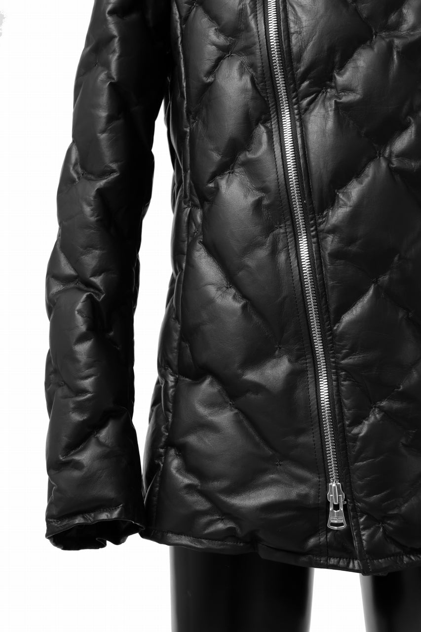 画像をギャラリービューアに読み込む, ISAMU KATAYAMA BACKLASH HOODED DOWN JACKET / LUXURY STEER + POLISH WHITE GOOSE (BLACK)