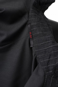 画像をギャラリービューアに読み込む, m.a+ diagonal pocket medium fit coat / C256/CWST (BLACK/WHITE)