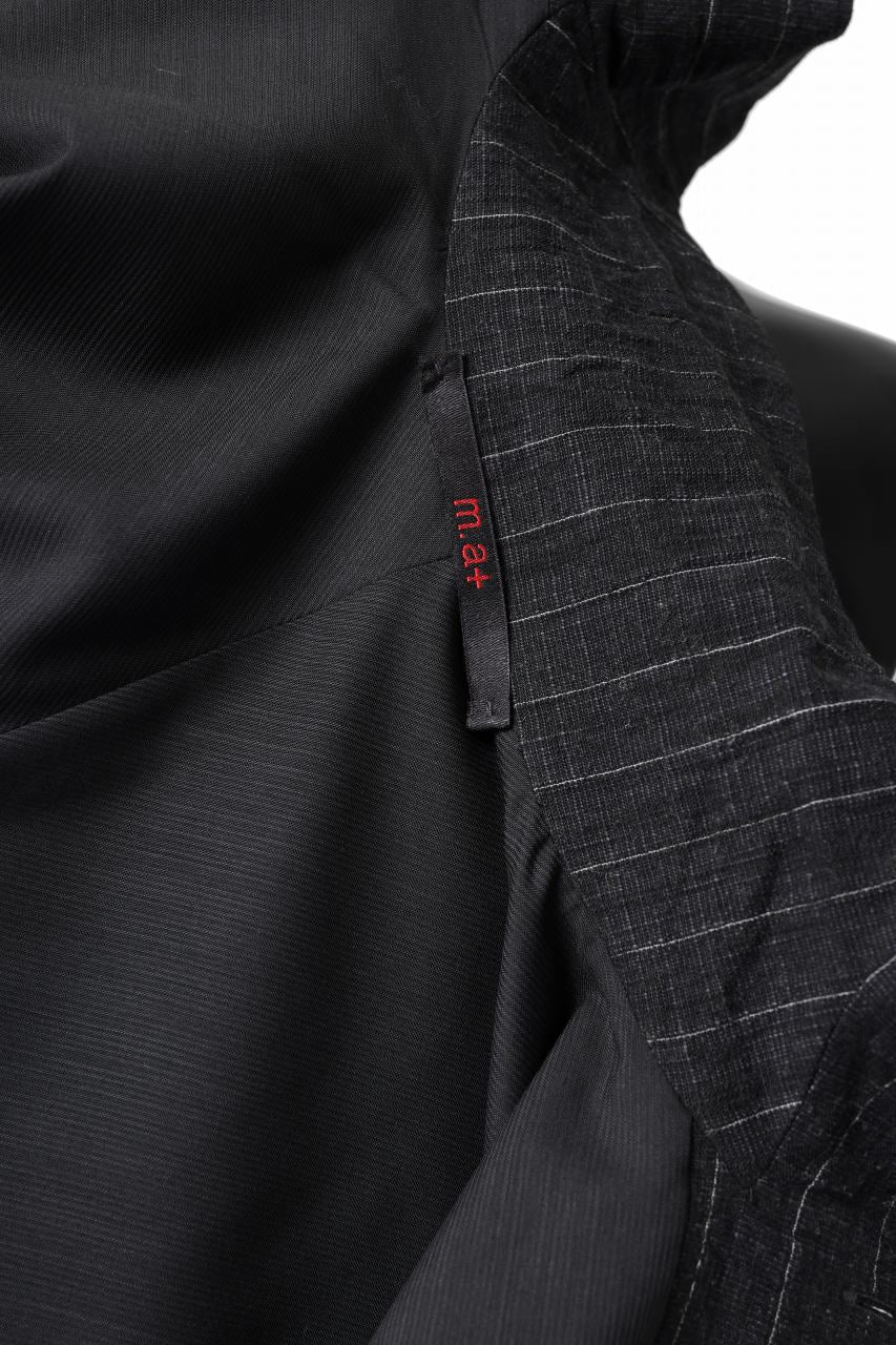 画像をギャラリービューアに読み込む, m.a+ diagonal pocket medium fit coat / C256/CWST (BLACK/WHITE)