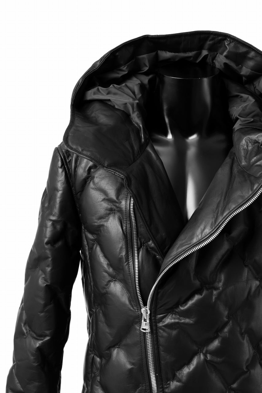 画像をギャラリービューアに読み込む, ISAMU KATAYAMA BACKLASH HOODED DOWN JACKET / LUXURY STEER + POLISH WHITE GOOSE (BLACK)