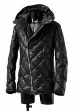 画像をギャラリービューアに読み込む, ISAMU KATAYAMA BACKLASH HOODED DOWN JACKET / LUXURY STEER + POLISH WHITE GOOSE (BLACK)
