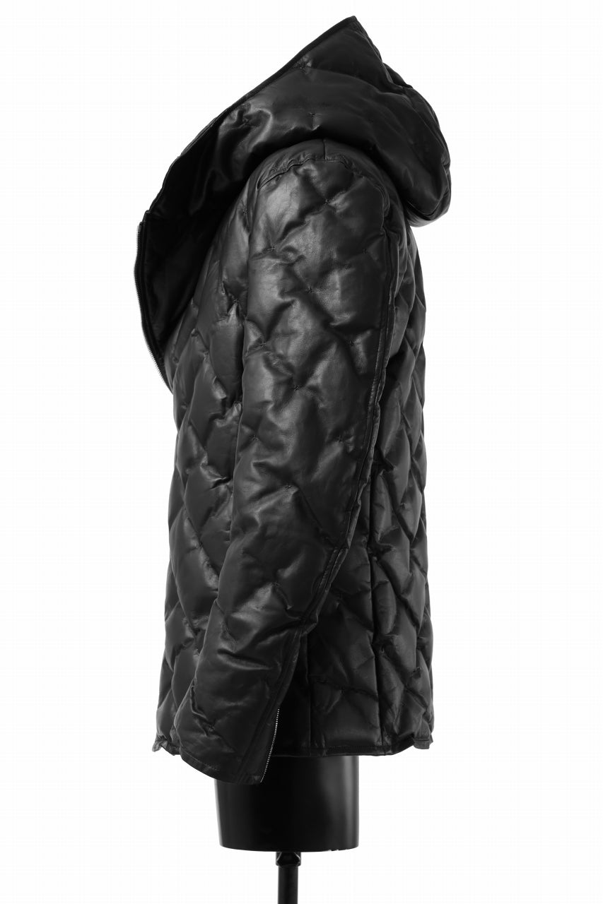 画像をギャラリービューアに読み込む, ISAMU KATAYAMA BACKLASH HOODED DOWN JACKET / LUXURY STEER + POLISH WHITE GOOSE (BLACK)