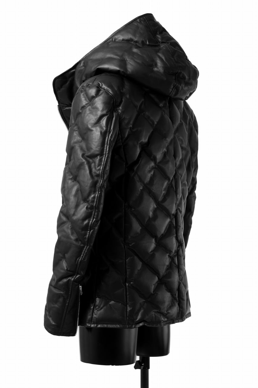 画像をギャラリービューアに読み込む, ISAMU KATAYAMA BACKLASH HOODED DOWN JACKET / LUXURY STEER + POLISH WHITE GOOSE (BLACK)