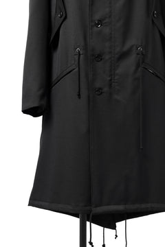 画像をギャラリービューアに読み込む, Y's BANG ON! No.188 GABARDINE PEAKED LAPEL MILITARY COAT (BLACK)