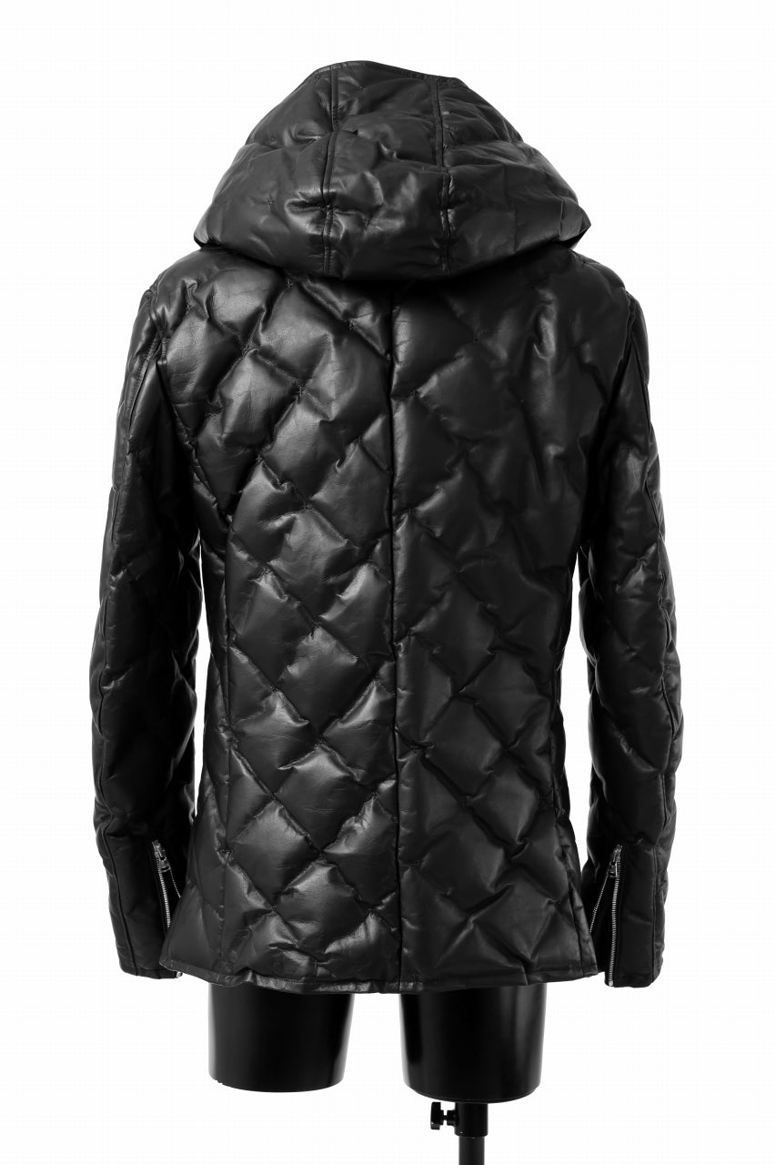 画像をギャラリービューアに読み込む, ISAMU KATAYAMA BACKLASH HOODED DOWN JACKET / LUXURY STEER + POLISH WHITE GOOSE (BLACK)