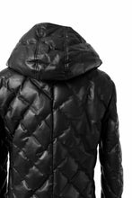 画像をギャラリービューアに読み込む, ISAMU KATAYAMA BACKLASH HOODED DOWN JACKET / LUXURY STEER + POLISH WHITE GOOSE (BLACK)