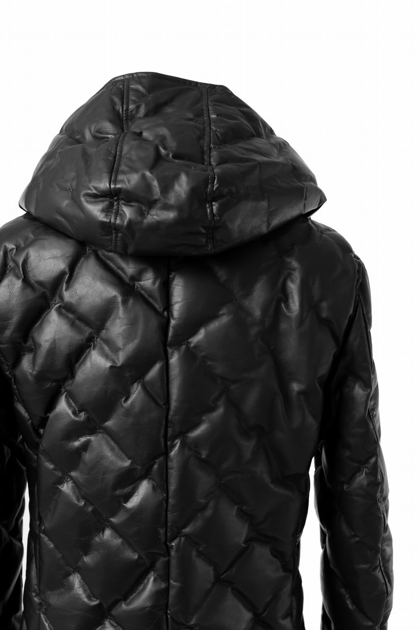 画像をギャラリービューアに読み込む, ISAMU KATAYAMA BACKLASH HOODED DOWN JACKET / LUXURY STEER + POLISH WHITE GOOSE (BLACK)