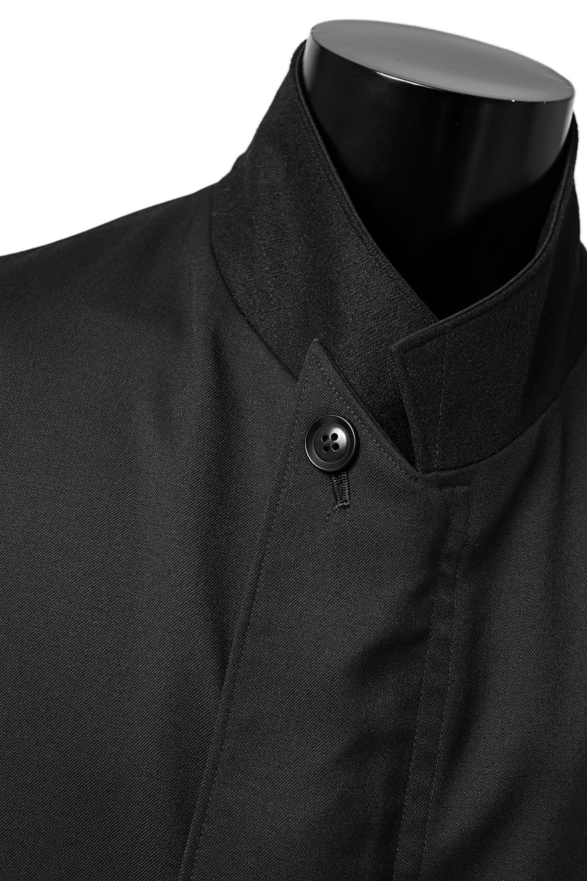 画像をギャラリービューアに読み込む, Y's BANG ON! No.188 GABARDINE PEAKED LAPEL MILITARY COAT (BLACK)