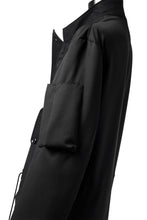 画像をギャラリービューアに読み込む, Y's BANG ON! No.188 GABARDINE PEAKED LAPEL MILITARY COAT (BLACK)
