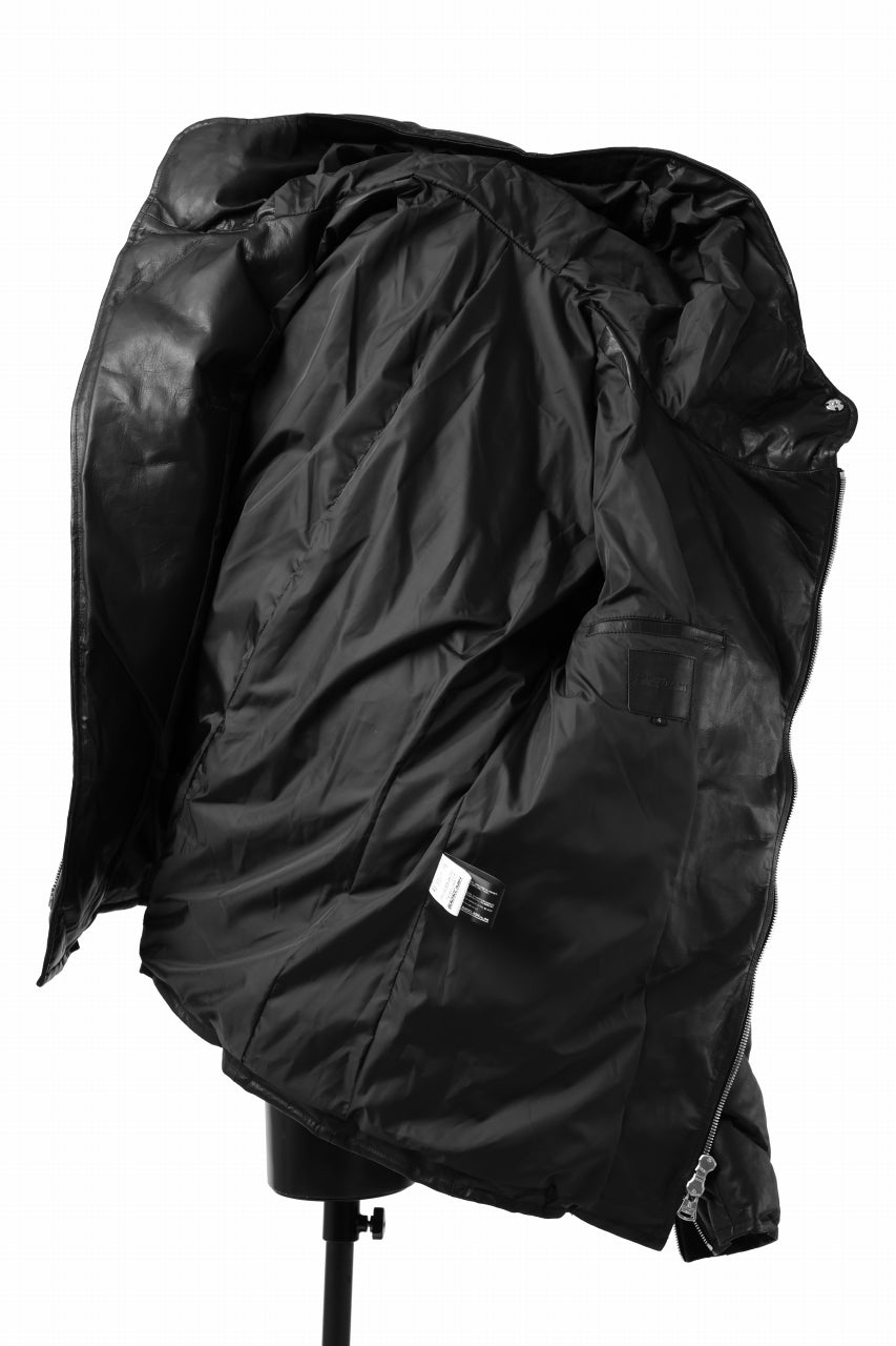 画像をギャラリービューアに読み込む, ISAMU KATAYAMA BACKLASH HOODED DOWN JACKET / LUXURY STEER + POLISH WHITE GOOSE (BLACK)