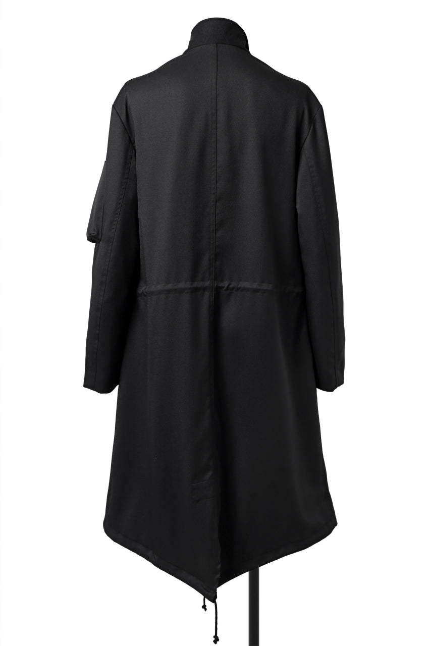 画像をギャラリービューアに読み込む, Y's BANG ON! No.188 GABARDINE PEAKED LAPEL MILITARY COAT (BLACK)