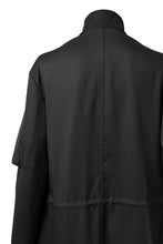 画像をギャラリービューアに読み込む, Y's BANG ON! No.188 GABARDINE PEAKED LAPEL MILITARY COAT (BLACK)