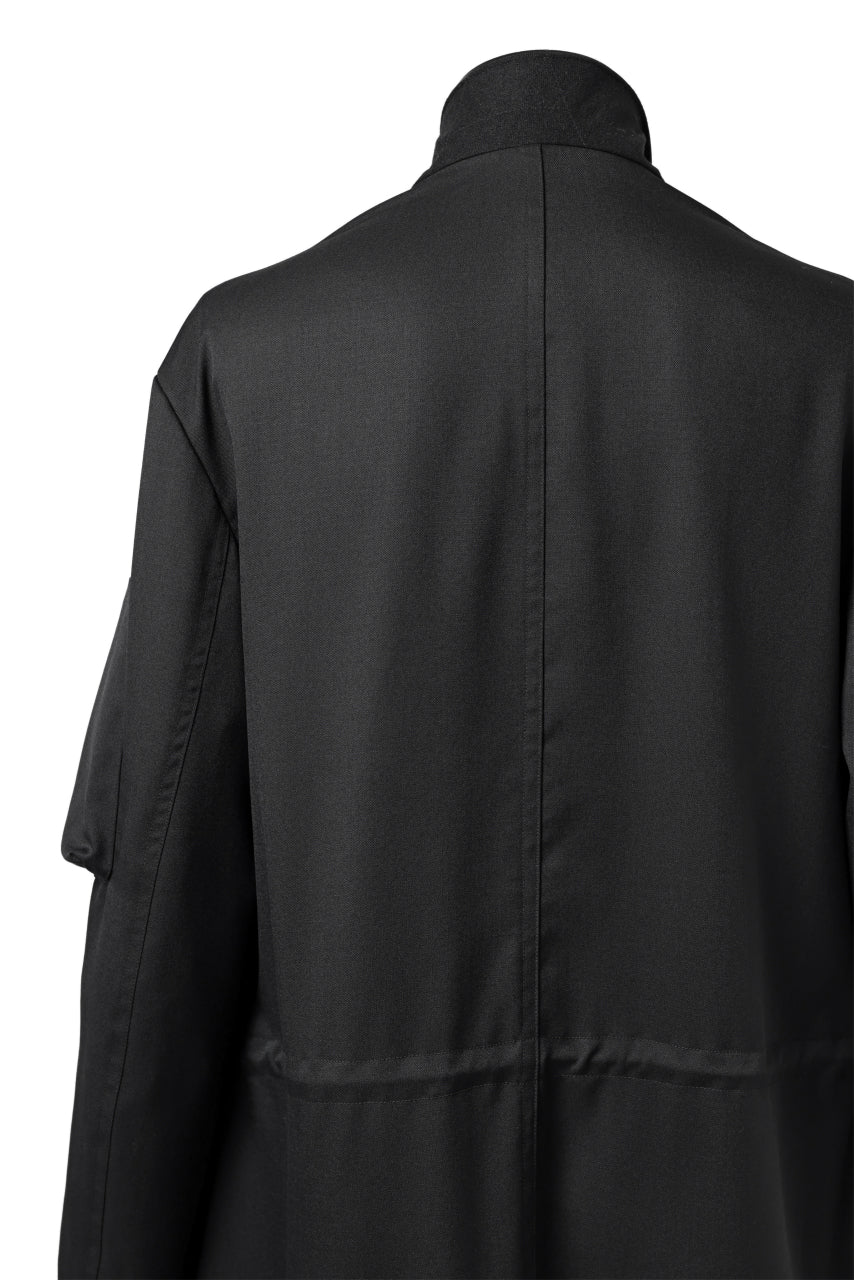 画像をギャラリービューアに読み込む, Y's BANG ON! No.188 GABARDINE PEAKED LAPEL MILITARY COAT (BLACK)