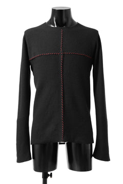 画像をギャラリービューアに読み込む, m.a+ hand stiched one piece long sleeve t-shirt / T211D-CM/JWM (BLACK)
