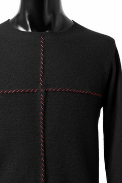 画像をギャラリービューアに読み込む, m.a+ hand stiched one piece long sleeve t-shirt / T211D-CM/JWM (BLACK)