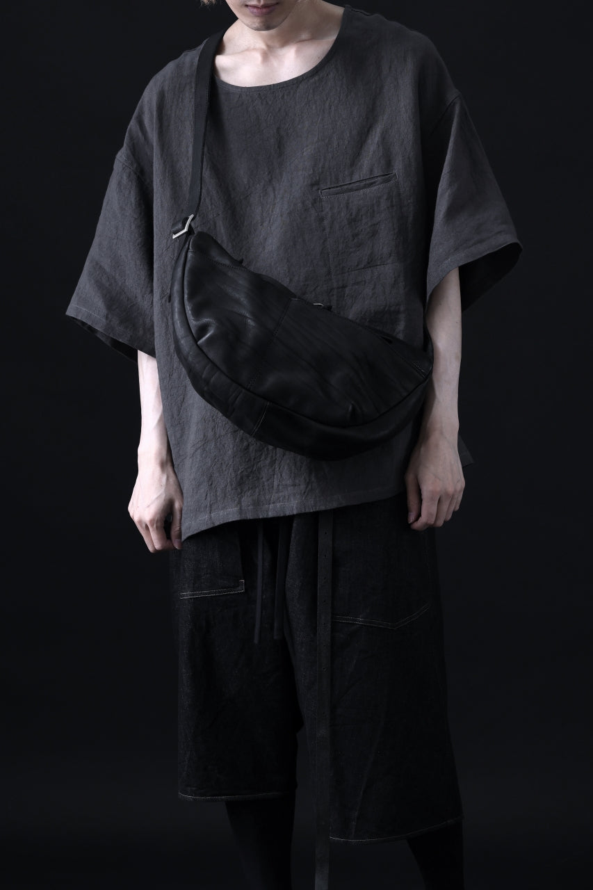 Load image into Gallery viewer, ISAMU KATAYAMA BACKLASH SHOULDER BAG / DOUBLE-SHOULDER OBJECT DYED (BLACK)