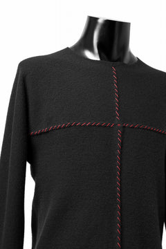 画像をギャラリービューアに読み込む, m.a+ hand stiched one piece long sleeve t-shirt / T211D-CM/JWM (BLACK)