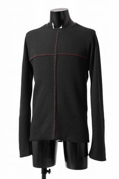 画像をギャラリービューアに読み込む, m.a+ hand stiched one piece long sleeve t-shirt / T211D-CM/JWM (BLACK)
