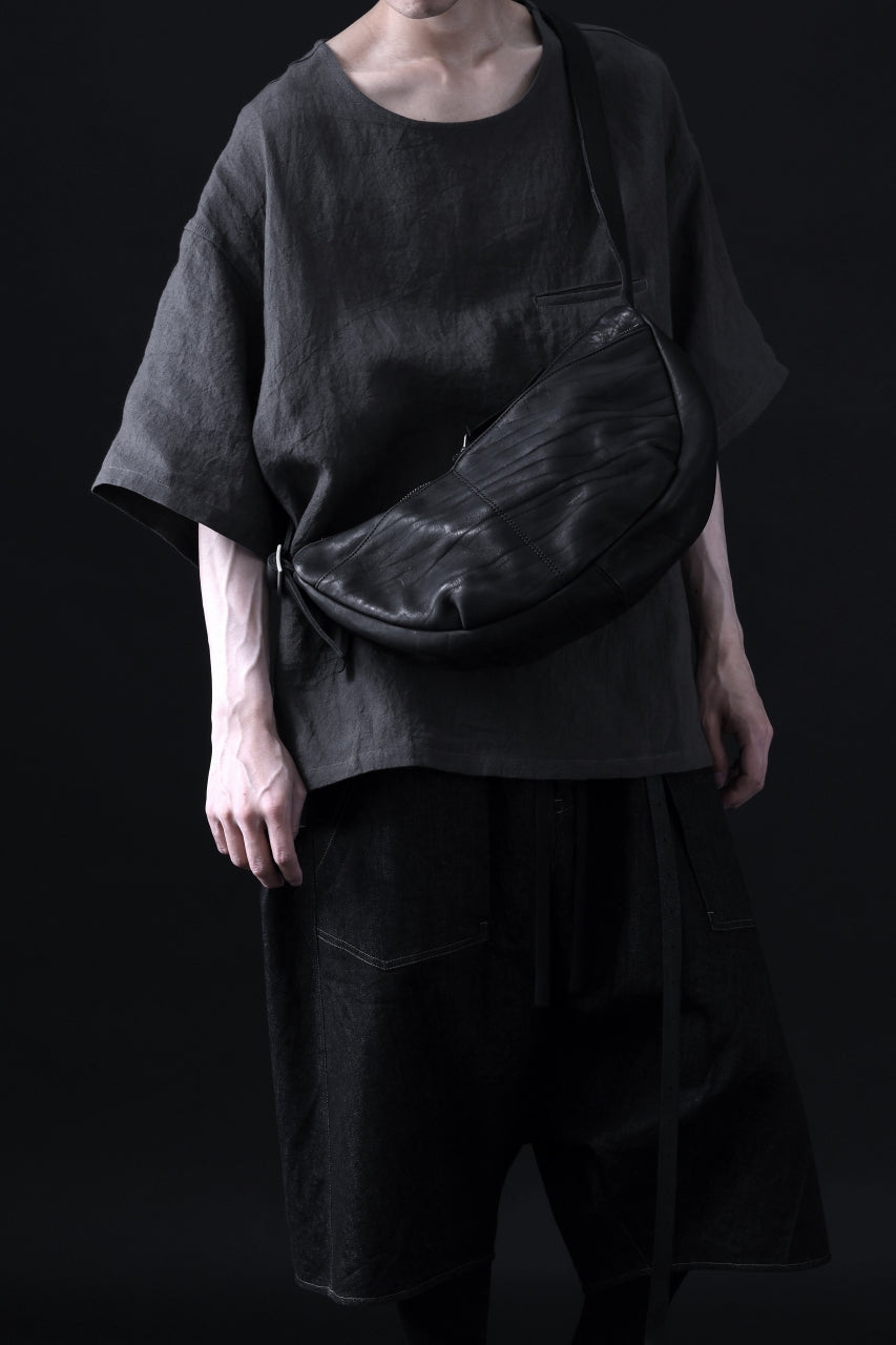 Load image into Gallery viewer, ISAMU KATAYAMA BACKLASH SHOULDER BAG / DOUBLE-SHOULDER OBJECT DYED (BLACK)
