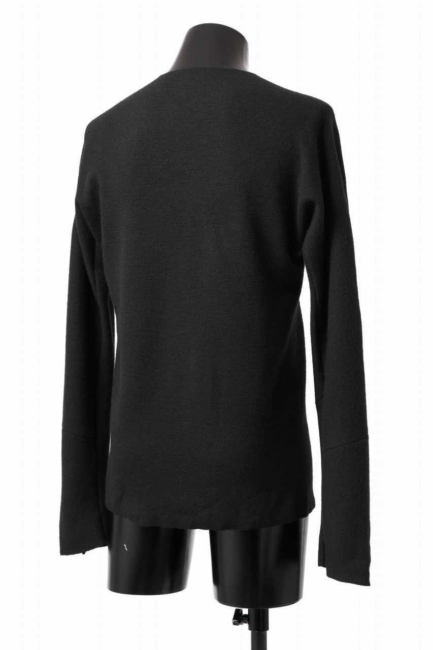 画像をギャラリービューアに読み込む, m.a+ hand stiched one piece long sleeve t-shirt / T211D-CM/JWM (BLACK)