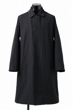 画像をギャラリービューアに読み込む, CAPERTICA REVERSIBLE MAC COAT / WASHABLE WOOL GABA &amp; VENTILE COTTON WEATHER (BLACK NAVY)