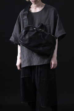 Load image into Gallery viewer, ISAMU KATAYAMA BACKLASH CROSS BODY BAG / DOUBLE-SHOULDER OBJECT DYED (BLACK)