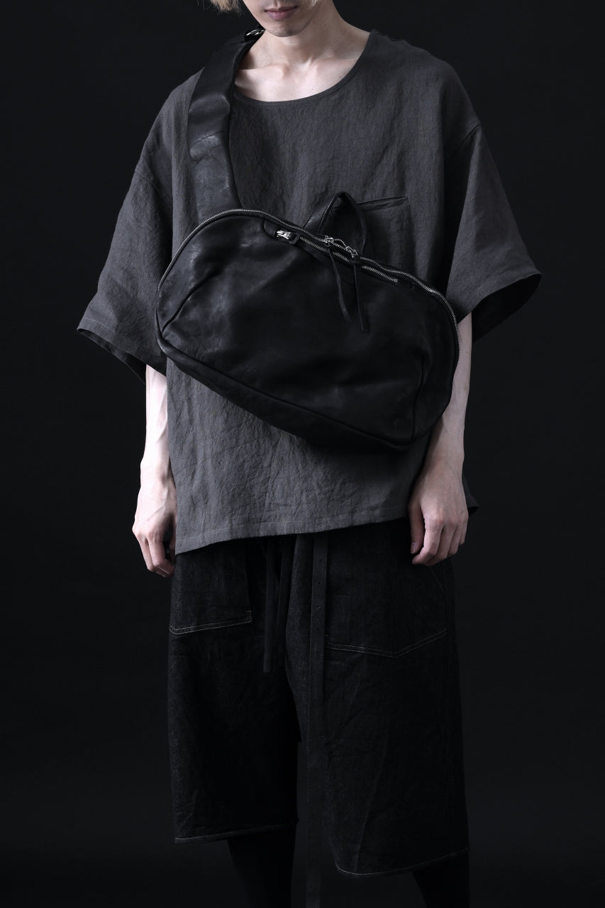 Load image into Gallery viewer, ISAMU KATAYAMA BACKLASH CROSS BODY BAG / DOUBLE-SHOULDER OBJECT DYED (BLACK)
