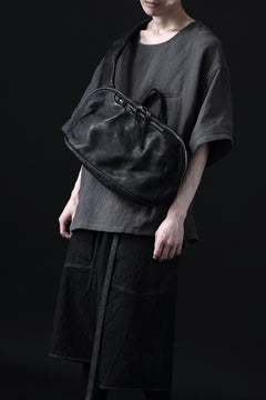 Load image into Gallery viewer, ISAMU KATAYAMA BACKLASH CROSS BODY BAG / DOUBLE-SHOULDER OBJECT DYED (BLACK)