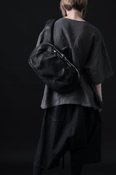 Load image into Gallery viewer, ISAMU KATAYAMA BACKLASH CROSS BODY BAG / DOUBLE-SHOULDER OBJECT DYED (BLACK)