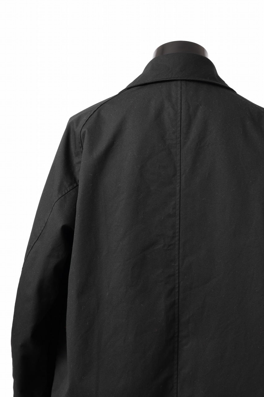 Load image into Gallery viewer, CAPERTICA REVERSIBLE MAC COAT / WASHABLE WOOL GABA & VENTILE COTTON WEATHER (BLACK NAVY)