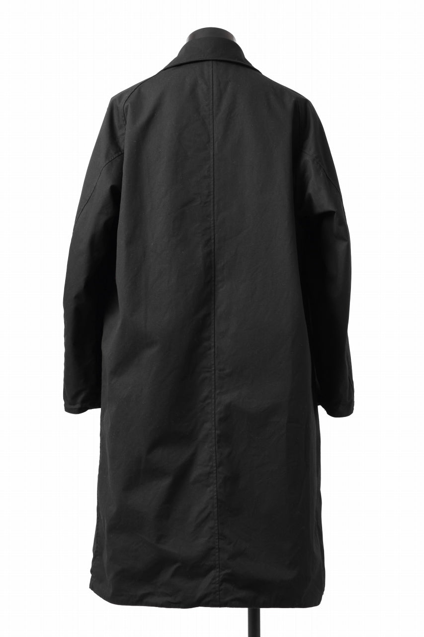 Load image into Gallery viewer, CAPERTICA REVERSIBLE MAC COAT / WASHABLE WOOL GABA & VENTILE COTTON WEATHER (BLACK NAVY)