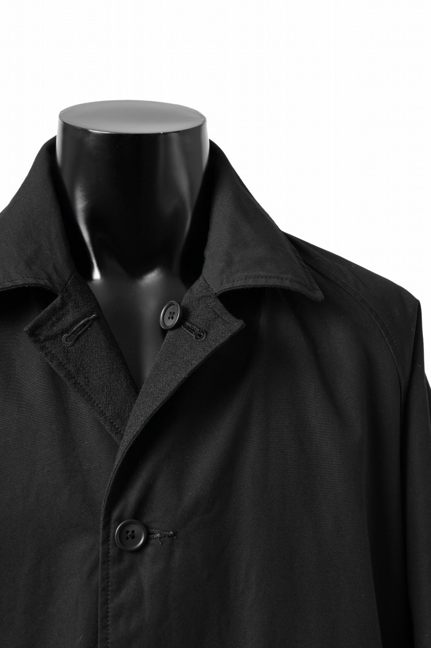 Load image into Gallery viewer, CAPERTICA REVERSIBLE MAC COAT / WASHABLE WOOL GABA & VENTILE COTTON WEATHER (BLACK NAVY)