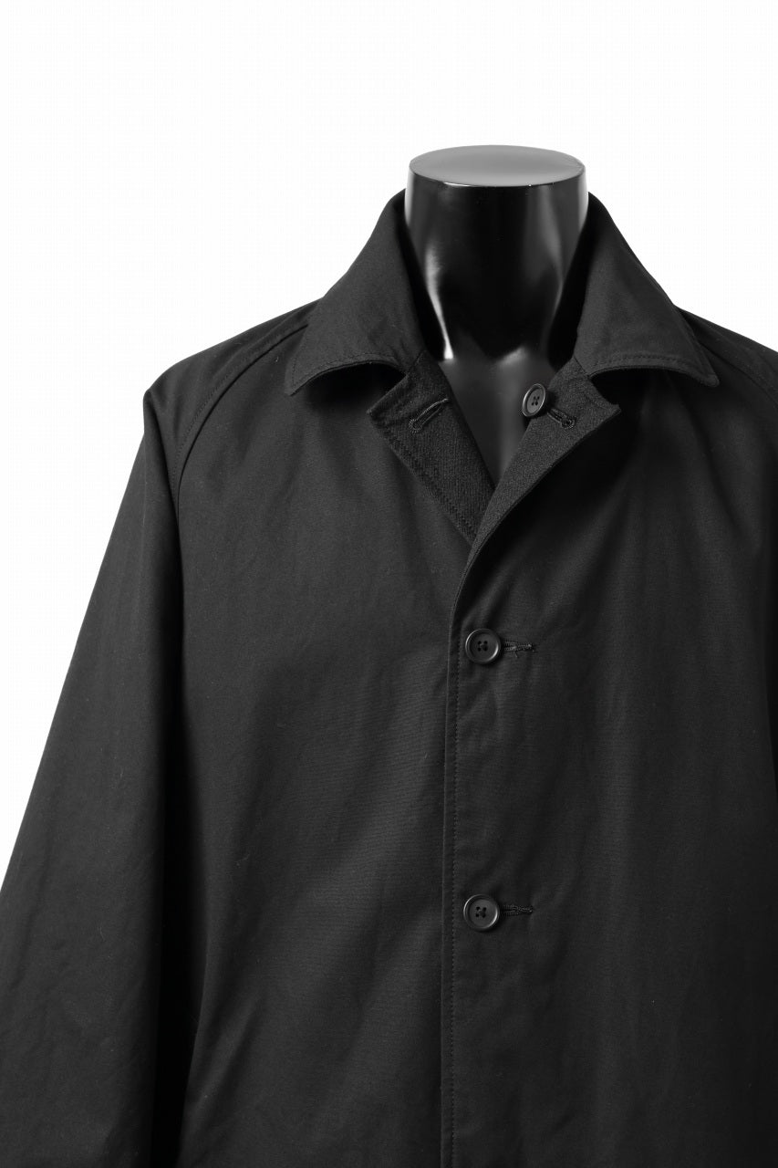 Load image into Gallery viewer, CAPERTICA REVERSIBLE MAC COAT / WASHABLE WOOL GABA & VENTILE COTTON WEATHER (BLACK NAVY)