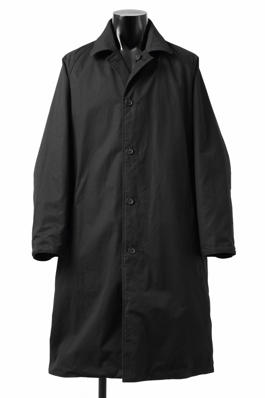 Load image into Gallery viewer, CAPERTICA REVERSIBLE MAC COAT / WASHABLE WOOL GABA & VENTILE COTTON WEATHER (BLACK NAVY)