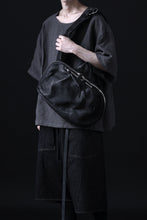 Load image into Gallery viewer, ISAMU KATAYAMA BACKLASH CROSS BODY BAG / DOUBLE-SHOULDER OBJECT DYED (BLACK)