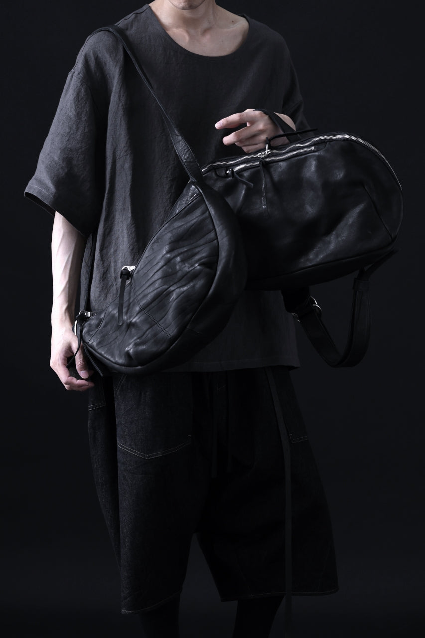 Load image into Gallery viewer, ISAMU KATAYAMA BACKLASH CROSS BODY BAG / DOUBLE-SHOULDER OBJECT DYED (BLACK)