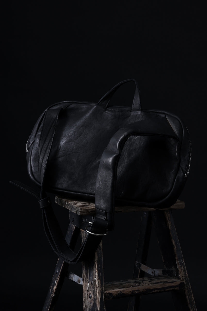 Load image into Gallery viewer, ISAMU KATAYAMA BACKLASH CROSS BODY BAG / DOUBLE-SHOULDER OBJECT DYED (BLACK)