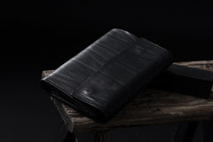 Load image into Gallery viewer, ISAMU KATAYAMA BACKLASH TRI-FOLD SHORT WALLET / ITALY DOUBLE SHOULDER (BLACK)