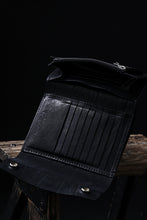 Load image into Gallery viewer, ISAMU KATAYAMA BACKLASH TRI-FOLD SHORT WALLET / ITALY DOUBLE SHOULDER (BLACK)