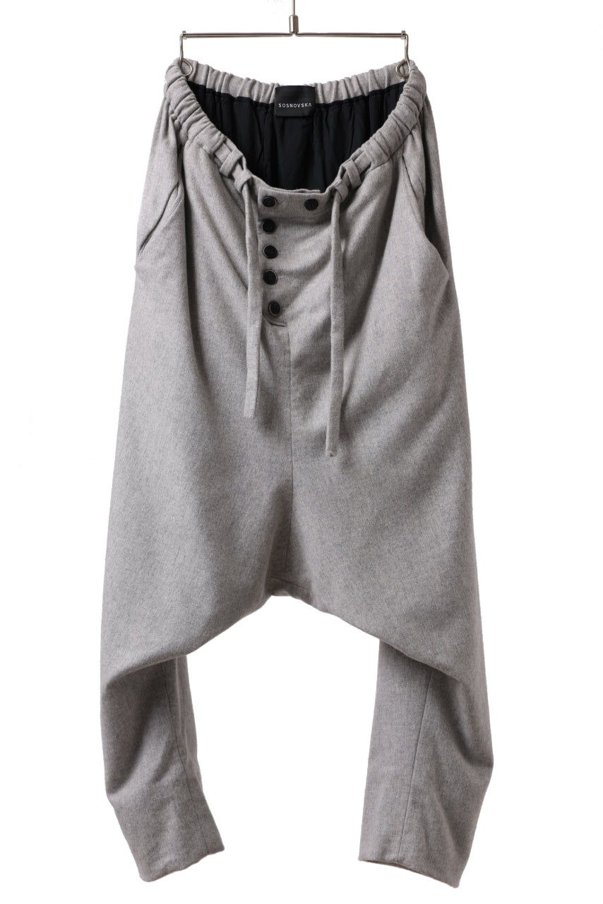 画像をギャラリービューアに読み込む, SOSNOVSKA CASHMERE WHITENED PANTS (LIGHT GREY)