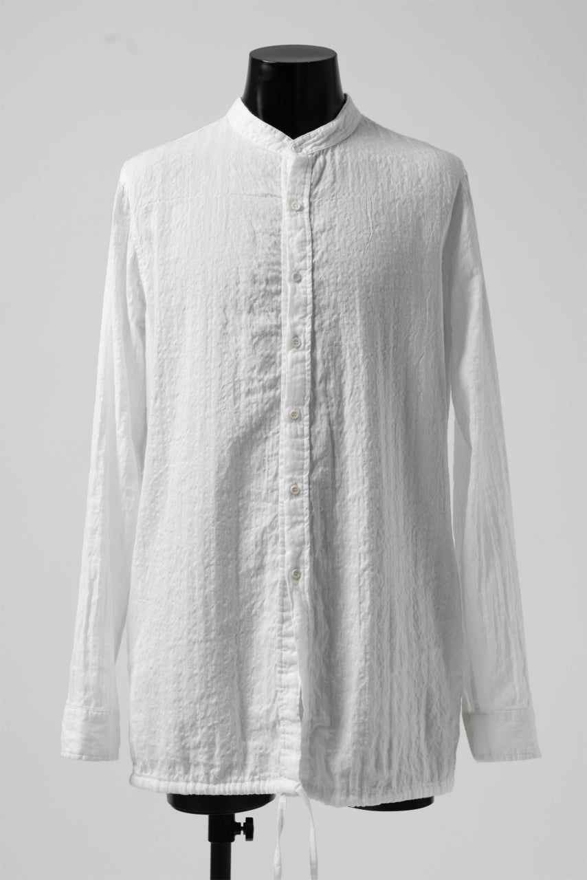 Load image into Gallery viewer, daub STRIPE LONG SHIRT / WASHED SOFT TWILL (WHITE)