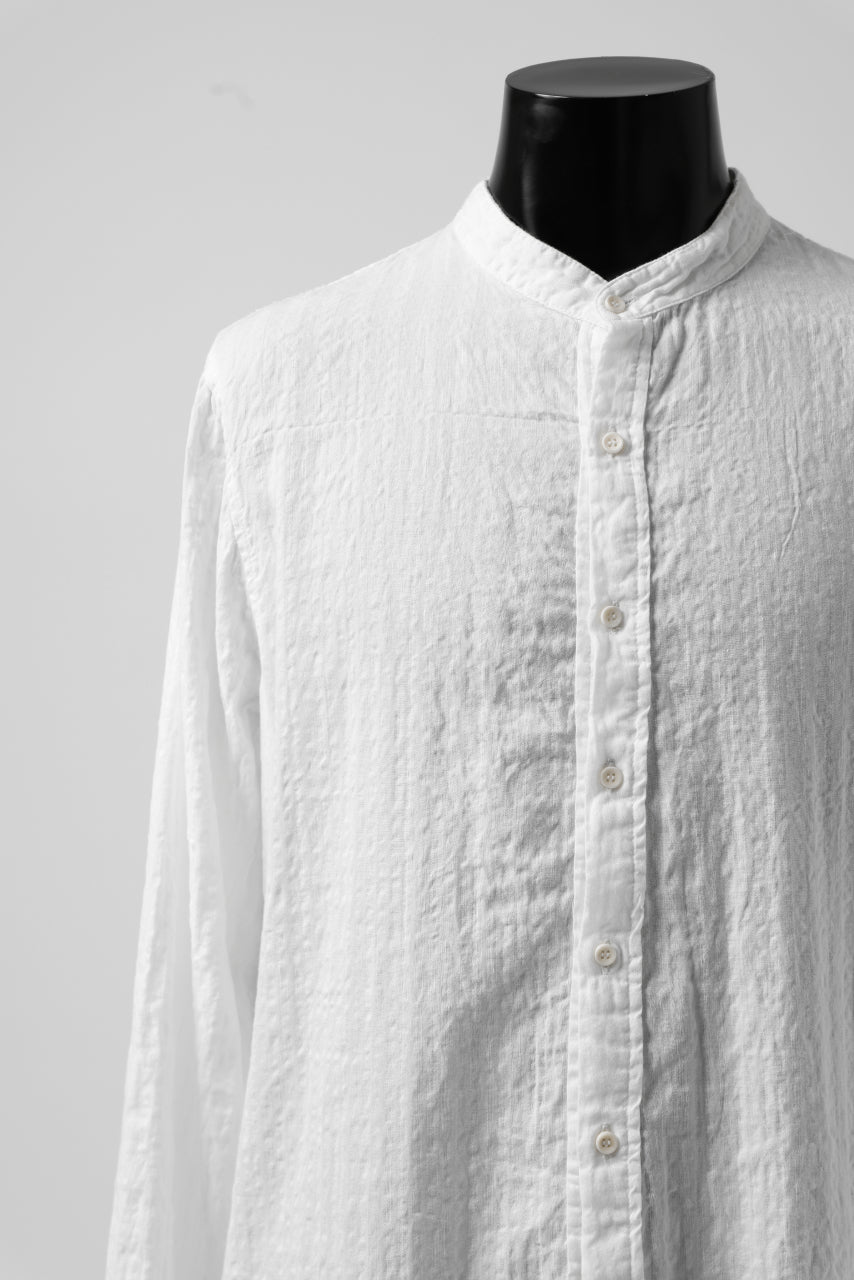 Load image into Gallery viewer, daub STRIPE LONG SHIRT / WASHED SOFT TWILL (WHITE)
