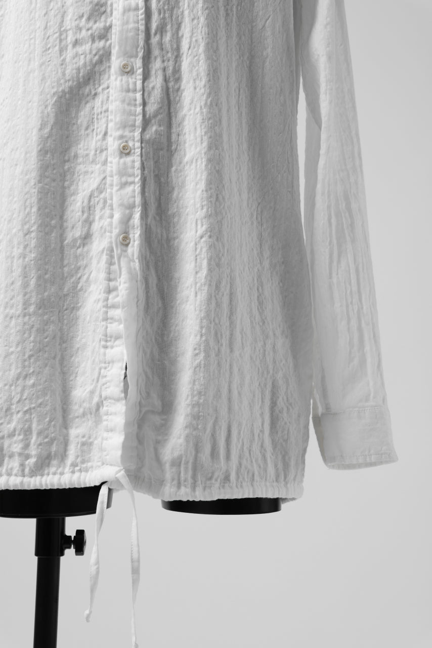 Load image into Gallery viewer, daub STRIPE LONG SHIRT / WASHED SOFT TWILL (WHITE)