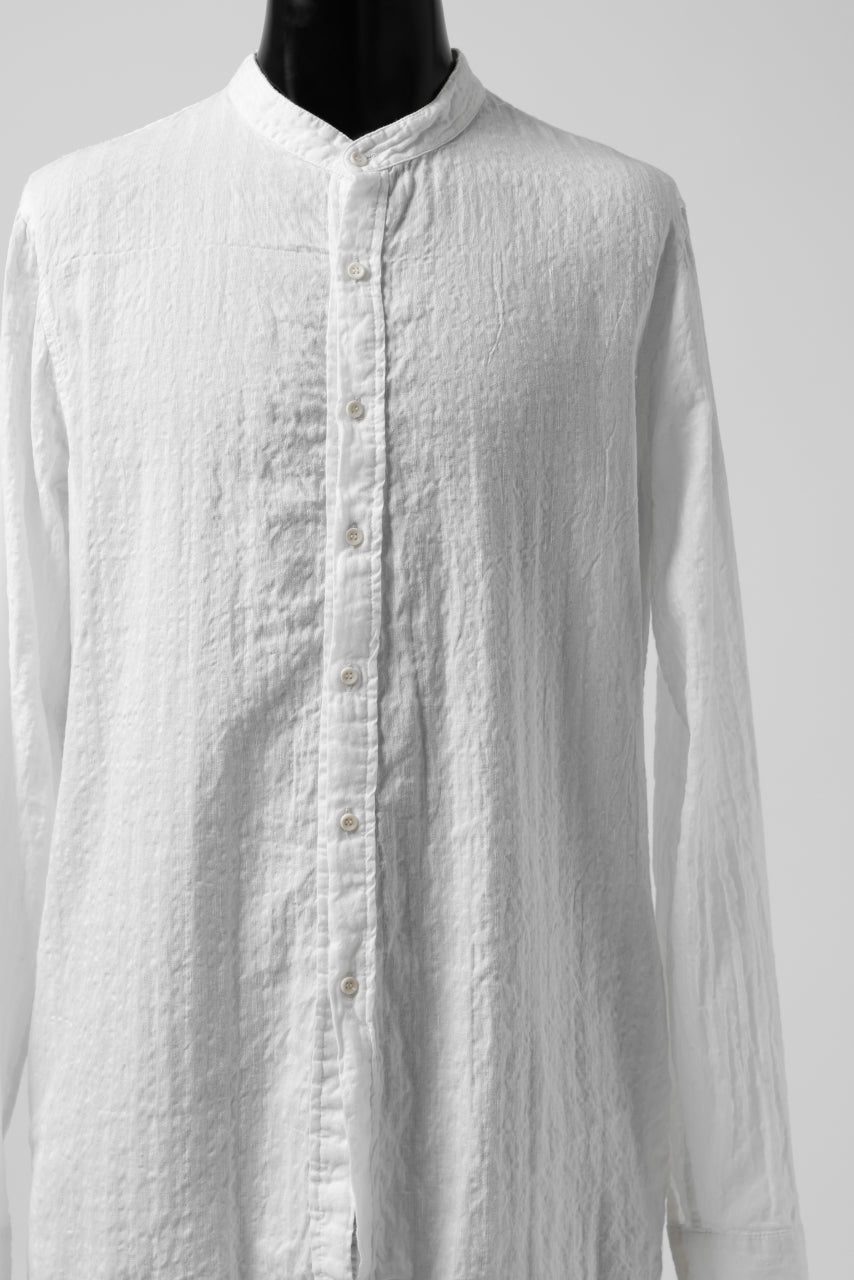 Load image into Gallery viewer, daub STRIPE LONG SHIRT / WASHED SOFT TWILL (WHITE)