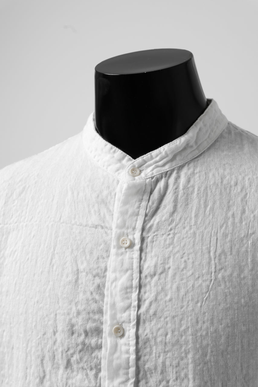 Load image into Gallery viewer, daub STRIPE LONG SHIRT / WASHED SOFT TWILL (WHITE)