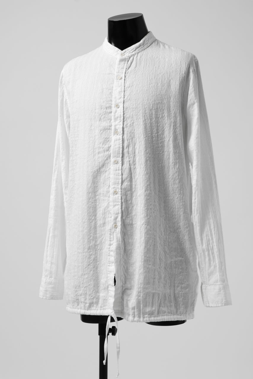 Load image into Gallery viewer, daub STRIPE LONG SHIRT / WASHED SOFT TWILL (WHITE)