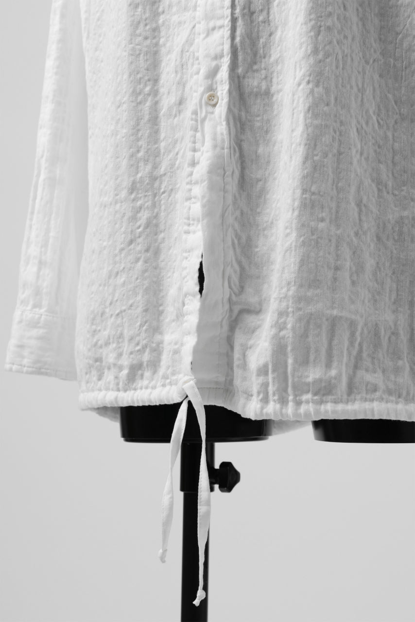 Load image into Gallery viewer, daub STRIPE LONG SHIRT / WASHED SOFT TWILL (WHITE)