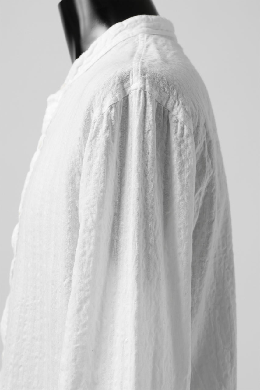 Load image into Gallery viewer, daub STRIPE LONG SHIRT / WASHED SOFT TWILL (WHITE)